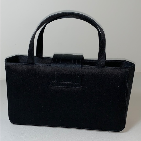 Burberry Black Satin Small Evening Bag - Picture 2 of 5